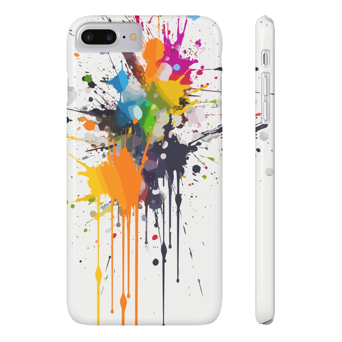 PAINT SPLATTER WHITE | Slim iPhone Case