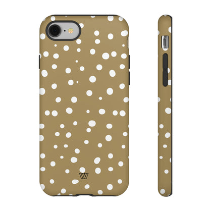 DARK BEIGE DOTS | Tough Phone Case