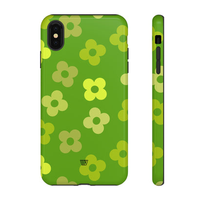 GREEN RETRO FLOWERS | Tough Phone Case