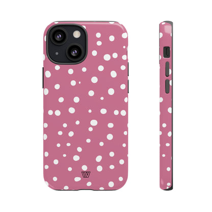 BLUSH RED DOTS | Tough Phone Case