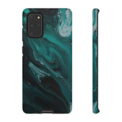 TEAL PAINT SWIRL | Tough Phone Case