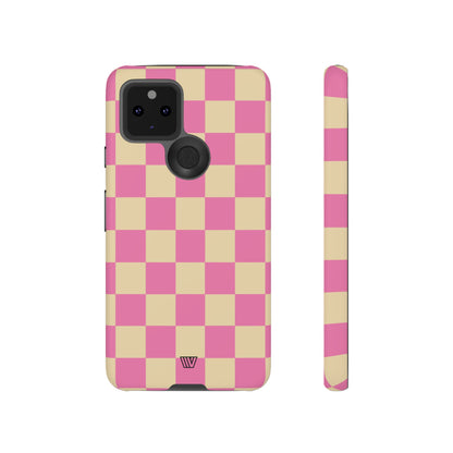 PINK TAN CHECKERBOARD | Tough Phone Case