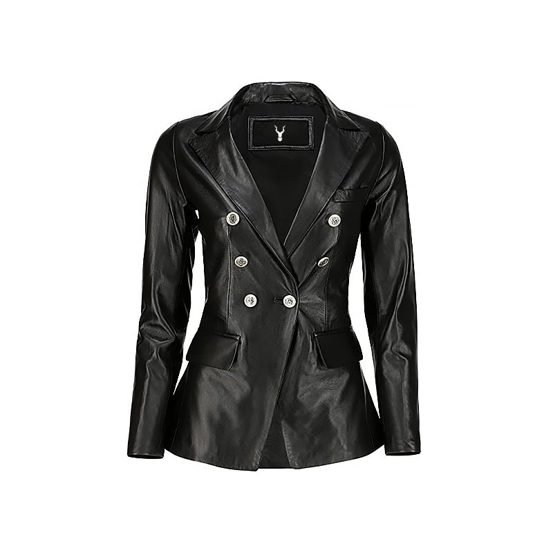 Women's Fancy Style Double Breasted Blazer Jacket