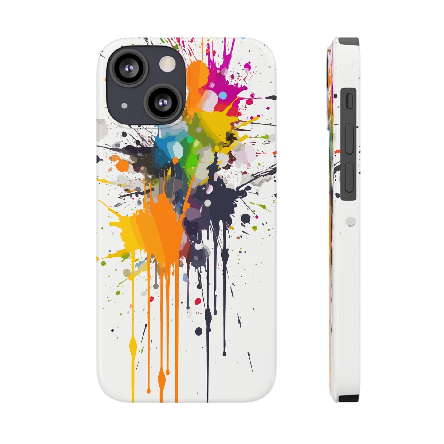 PAINT SPLATTER WHITE | Slim iPhone Case