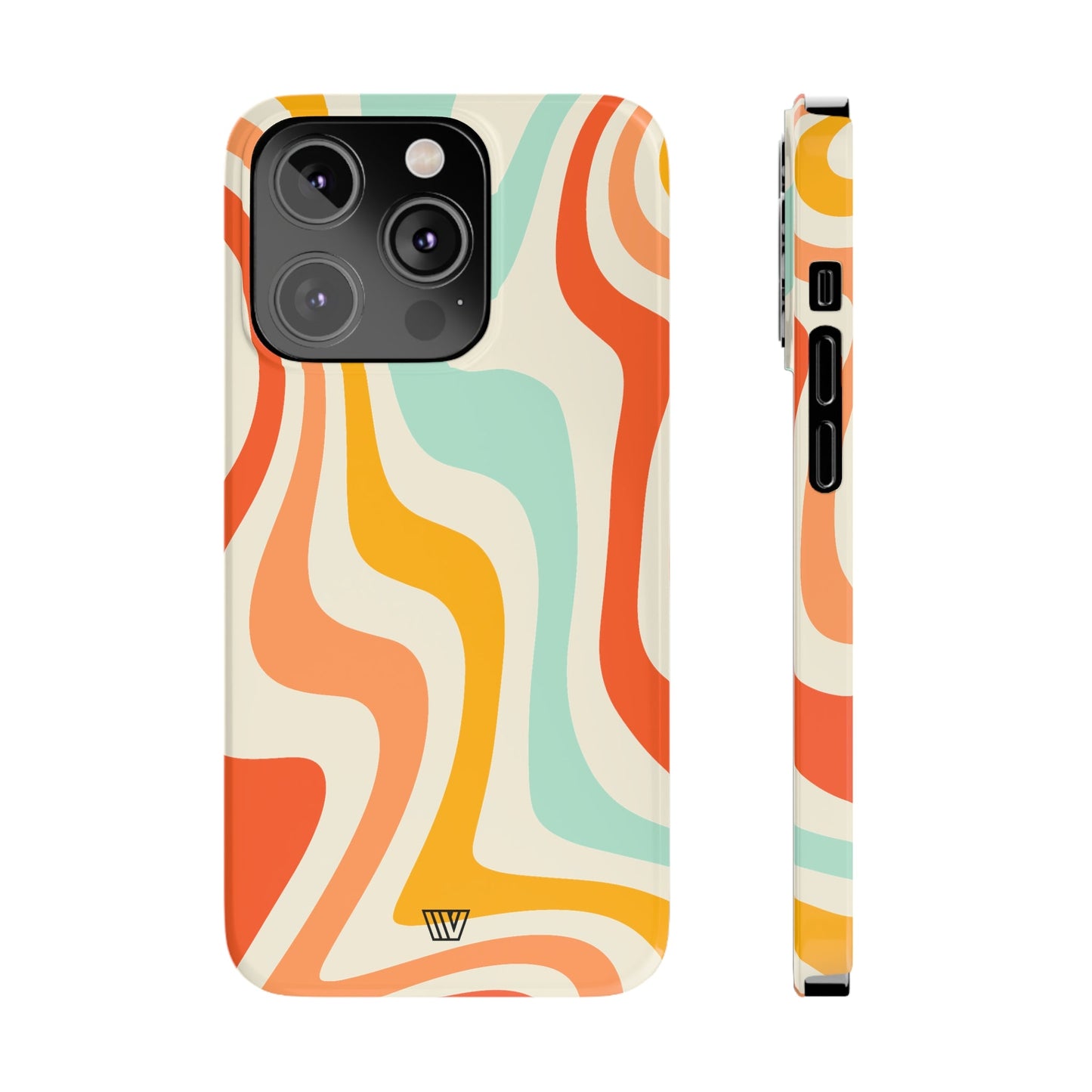 RETRO GROOVY SWIRLS | Slim iPhone Case