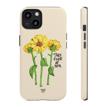 TAKE CARE OF HER | TROVVVE X EARTH FORMATIONS Tough Phone Case