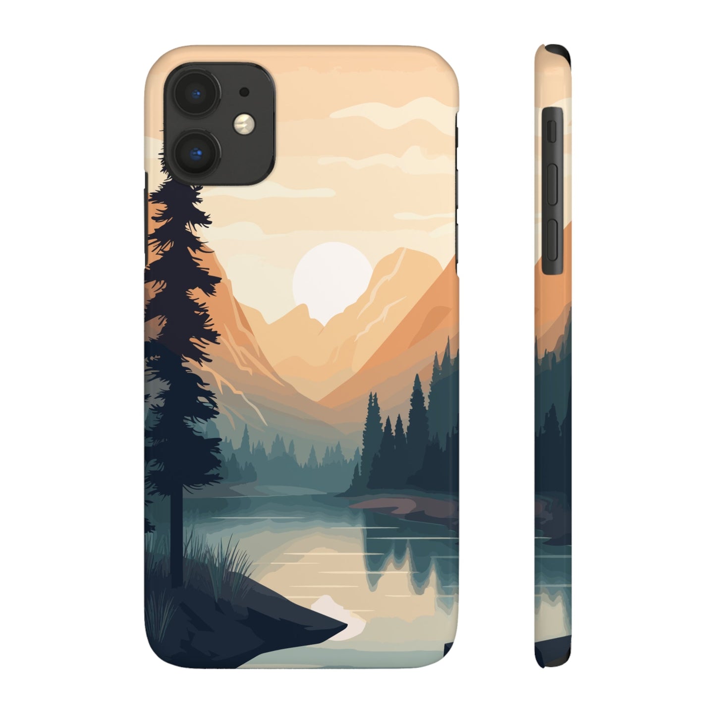 MOUNTAIN RIVER SUNSET | Slim iPhone Case