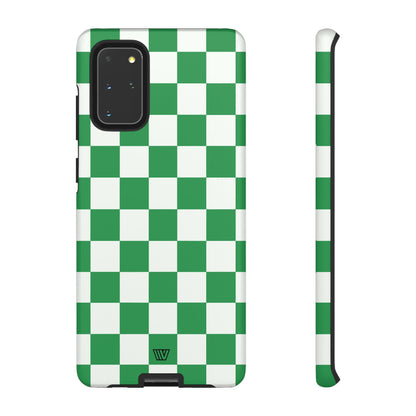 GREEN WHITE CHECKERBOARD | Tough Phone Case