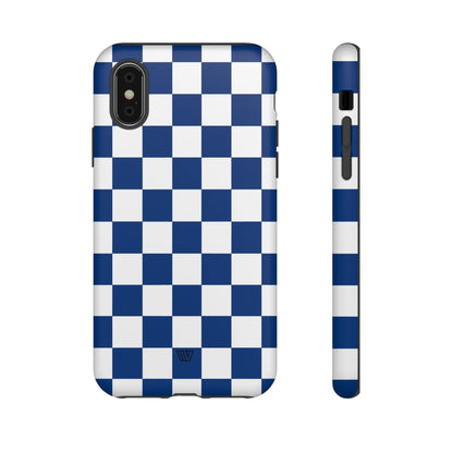 BLUE WHITE CHECKERBOARD | Tough Phone Case