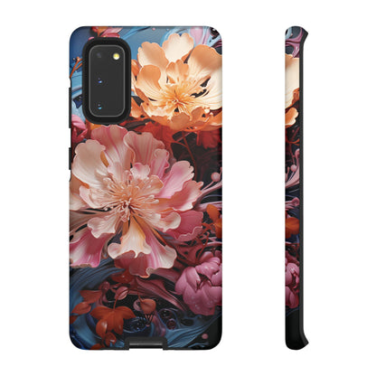 PAINT SWIRL FLOWERS | Tough Phone Case