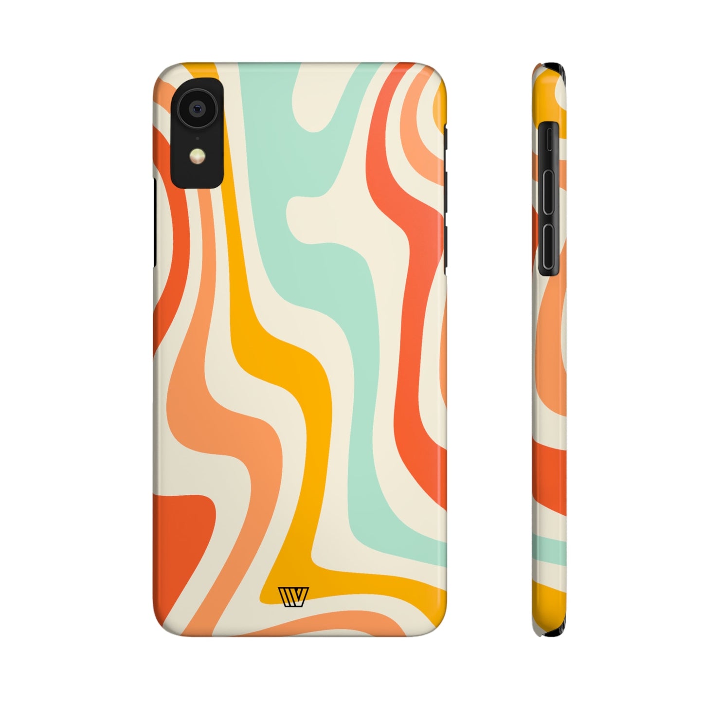 RETRO GROOVY SWIRLS | Slim iPhone Case