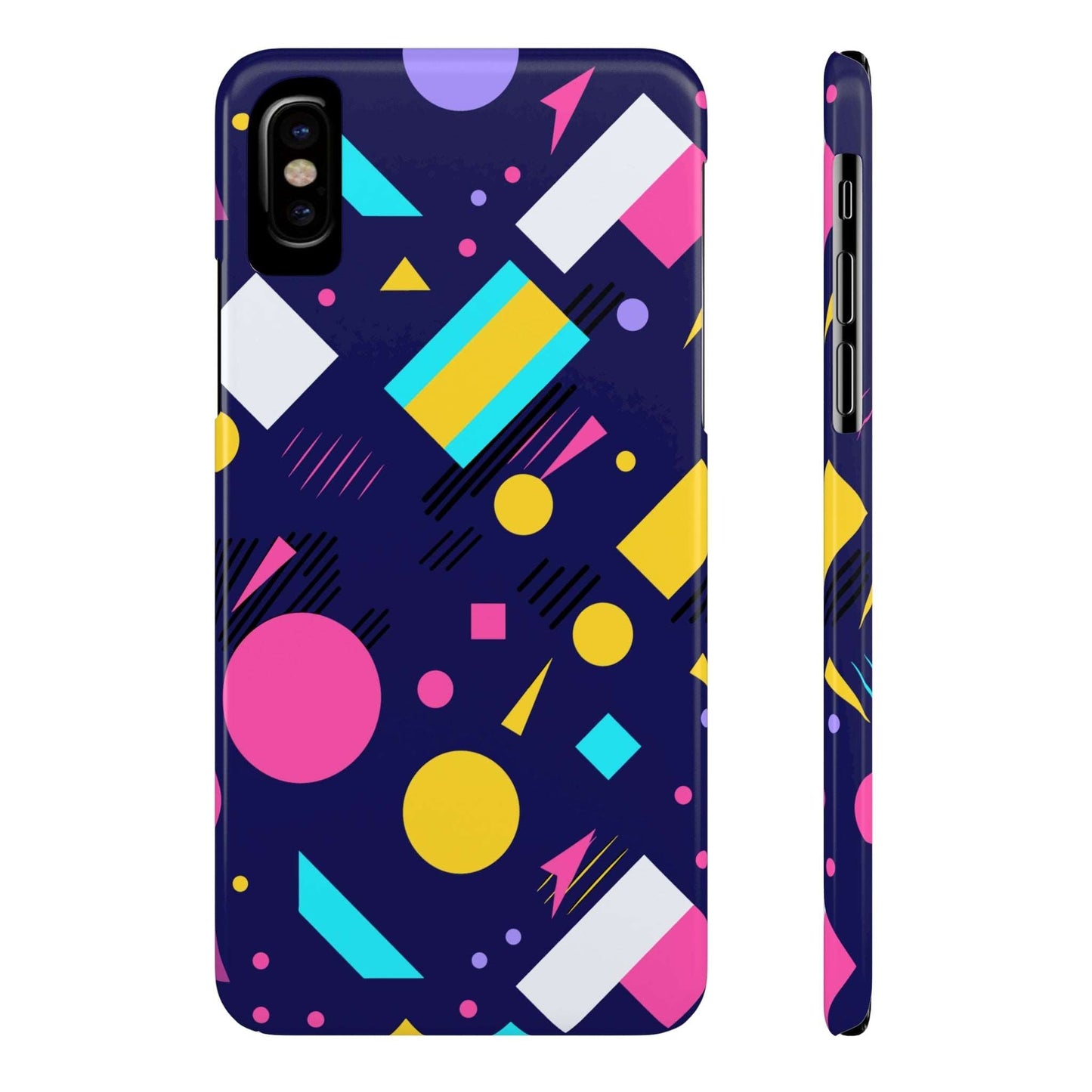 80s / 90s RETRO PATTERN DARK  | Slim iPhone Case