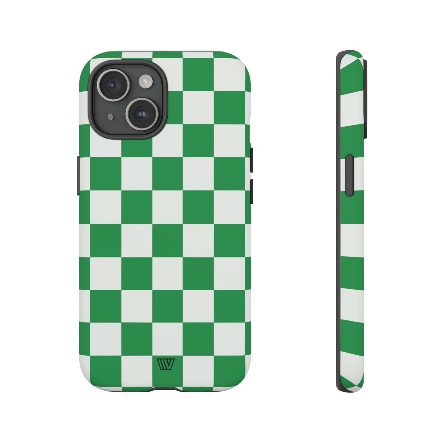 GREEN WHITE CHECKERBOARD | Tough Phone Case