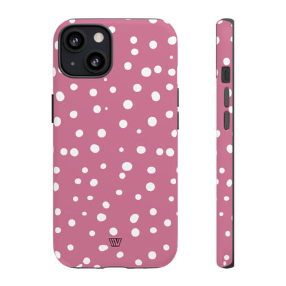 BLUSH RED DOTS | Tough Phone Case