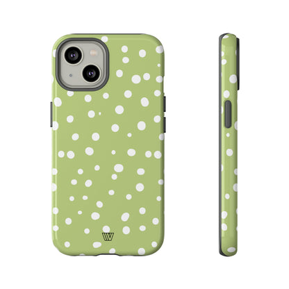 PALE OLIVE DOTS | Tough Phone Case