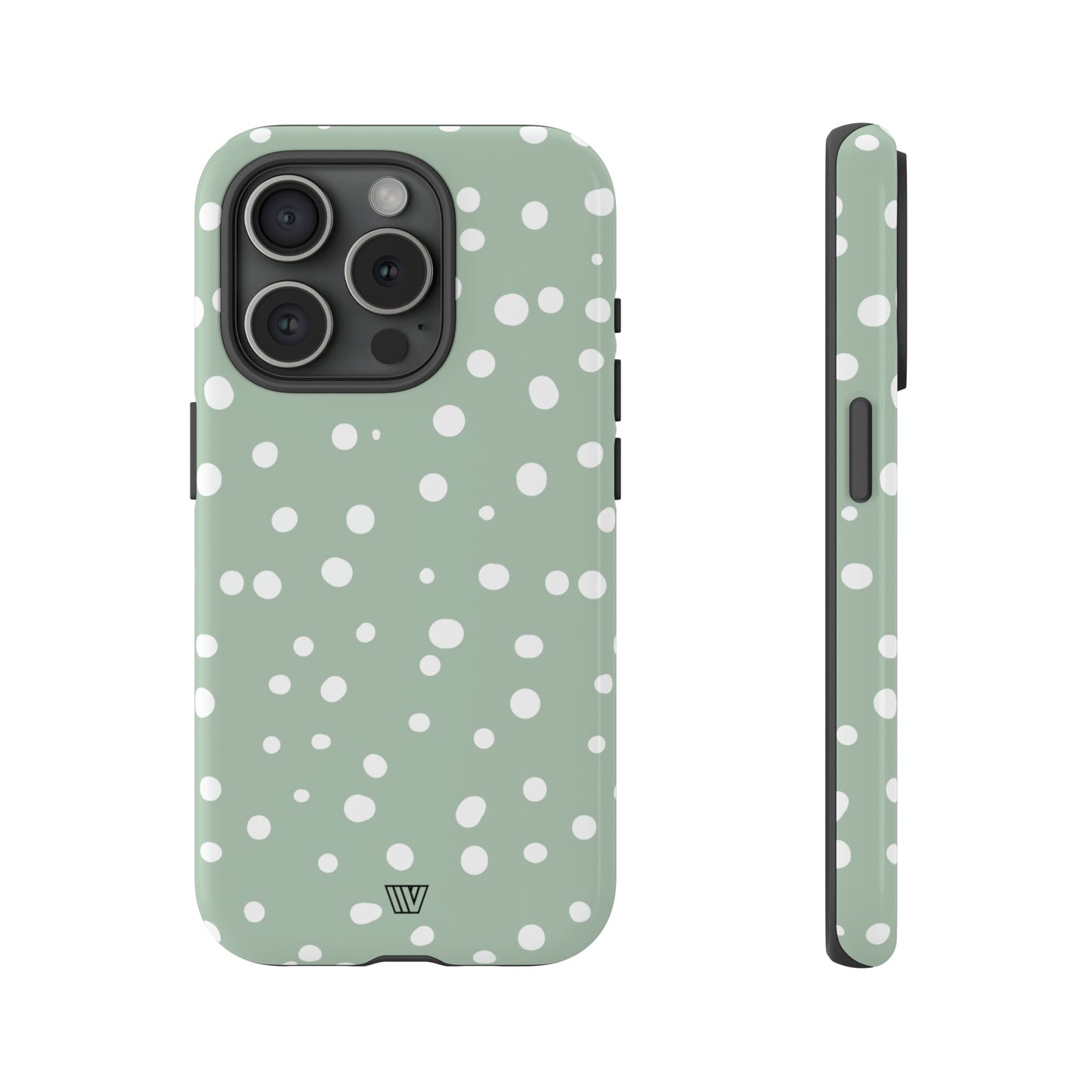 PASTEL GREEN DOTS | Tough Phone Case