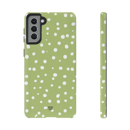 PALE OLIVE DOTS | Tough Phone Case