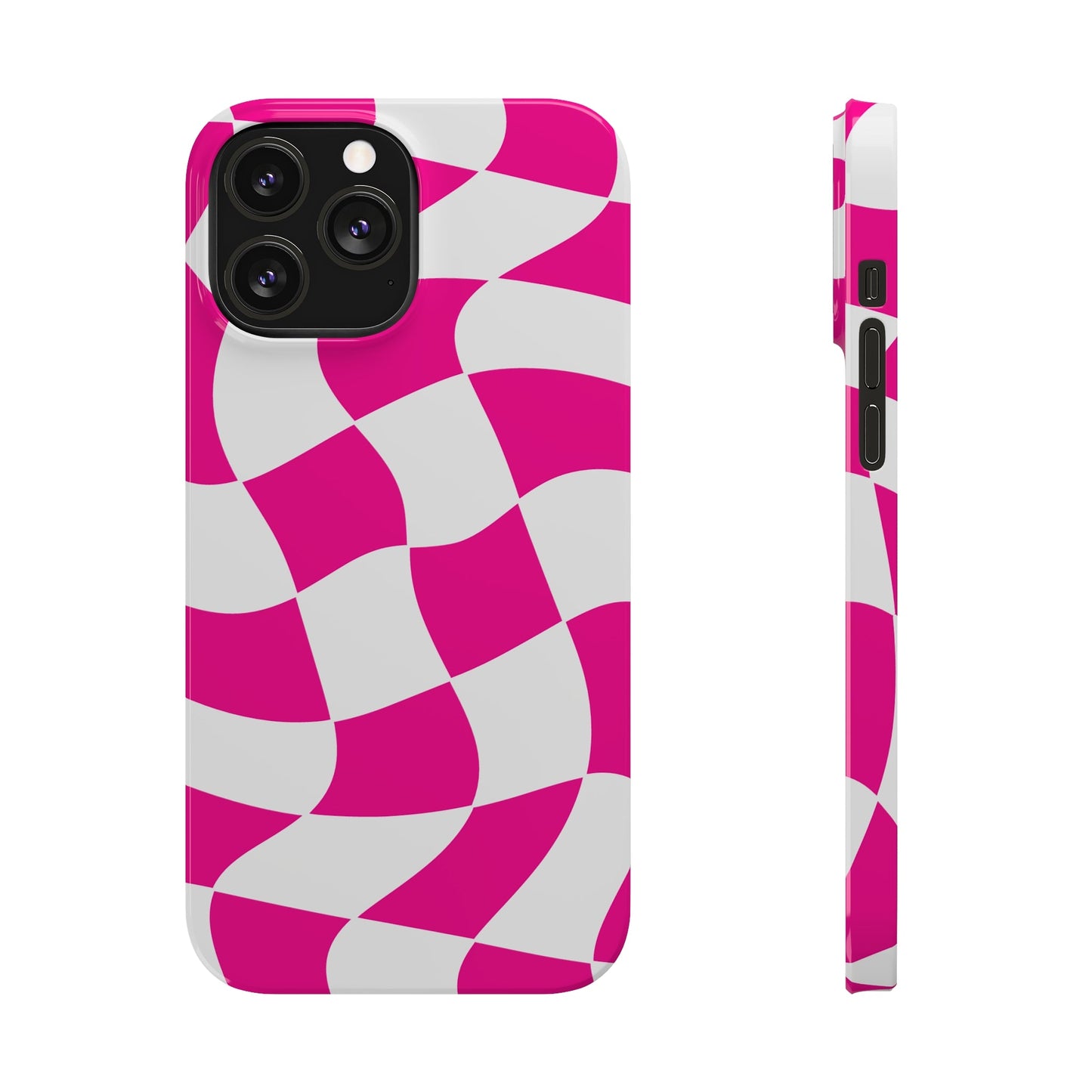 HOT PINK WAVY  | Slim iPhone Case