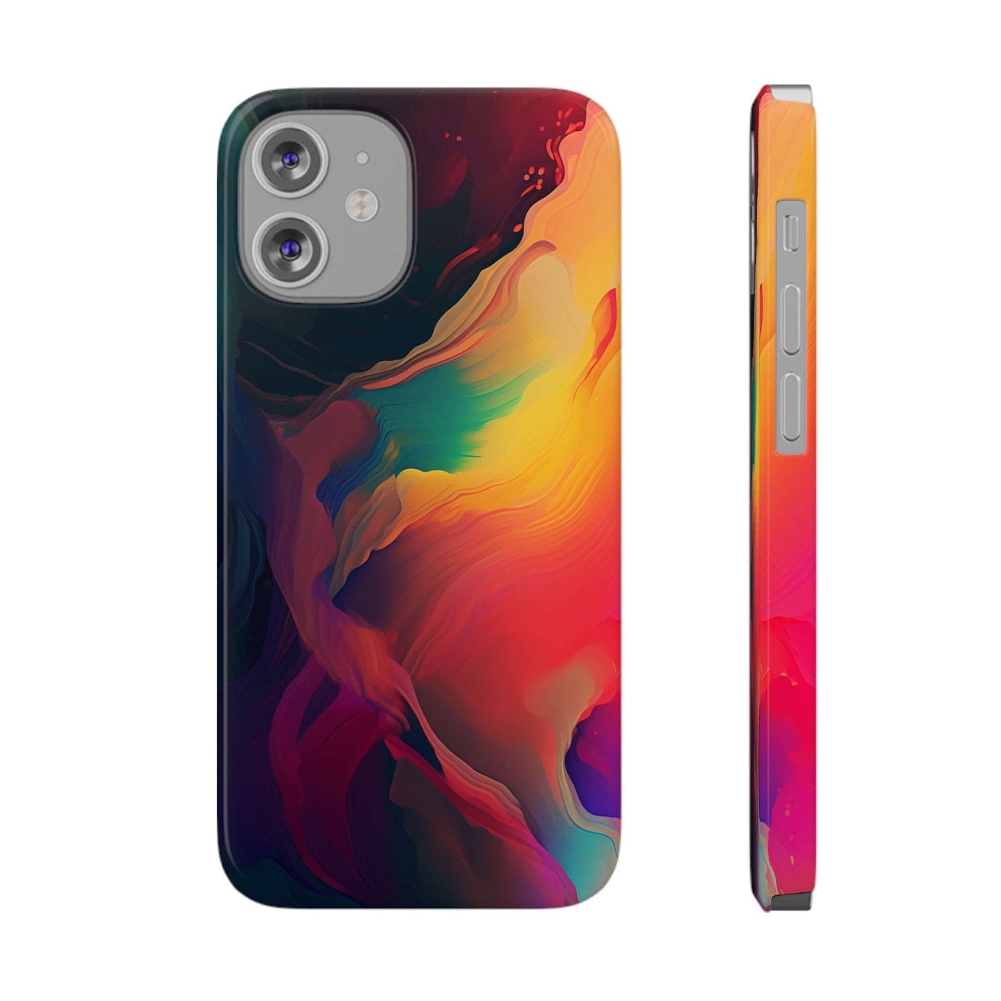 Abstract Paint Colors Slim Phone Case