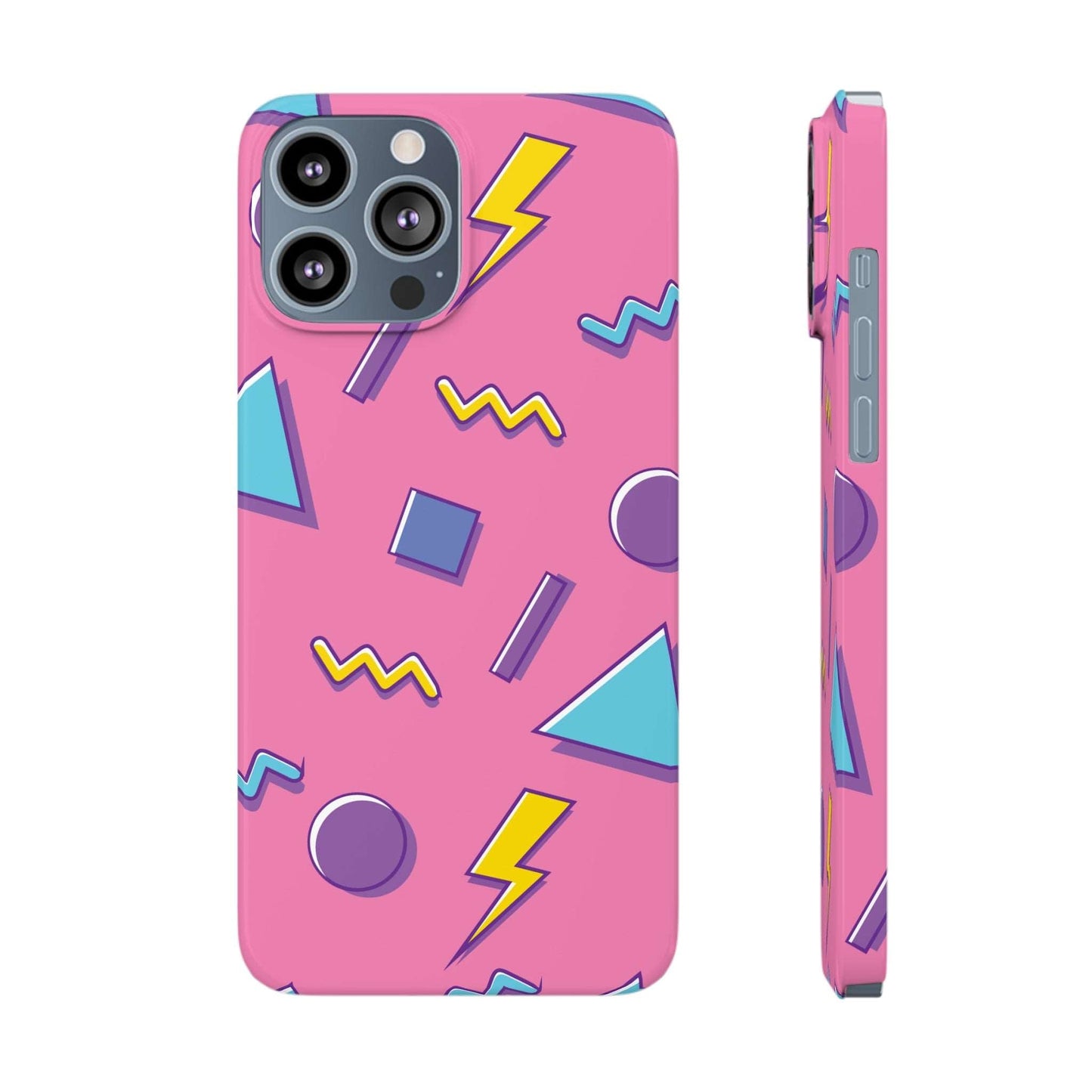 80 /90s PINK RETRO PATTERN | Slim iPhone Case