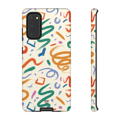 DOODLE PAINT BRUSH STROKES | Tough Phone Case