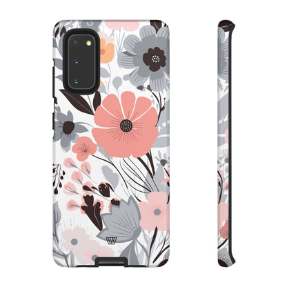 GRAY PASTEL FLOWERS | Tough Phone Case