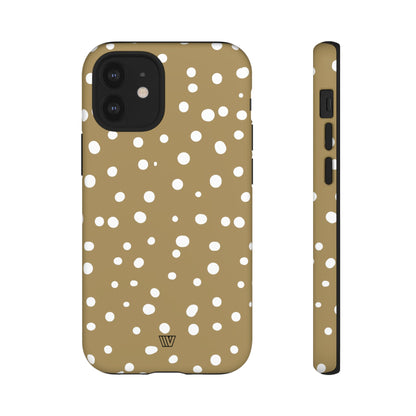 DARK BEIGE DOTS | Tough Phone Case