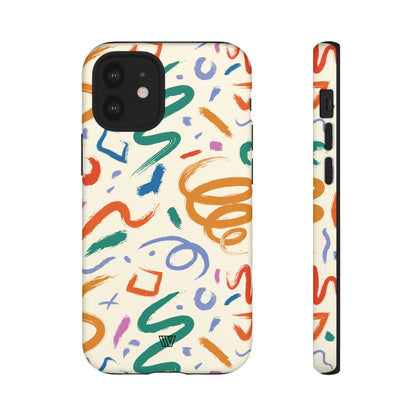 DOODLE PAINT BRUSH STROKES | Tough Phone Case