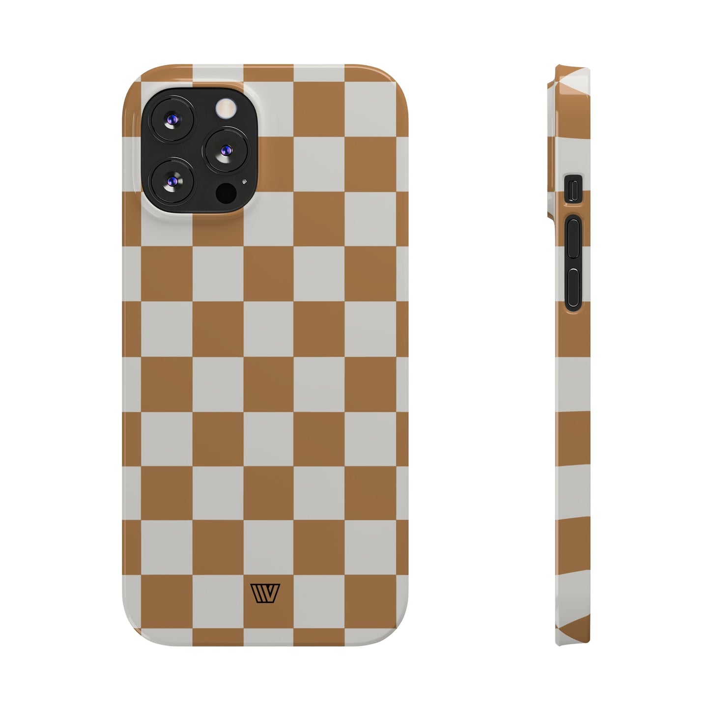 CHESTNUT CHECKERBOARD | Slim iPhone Case