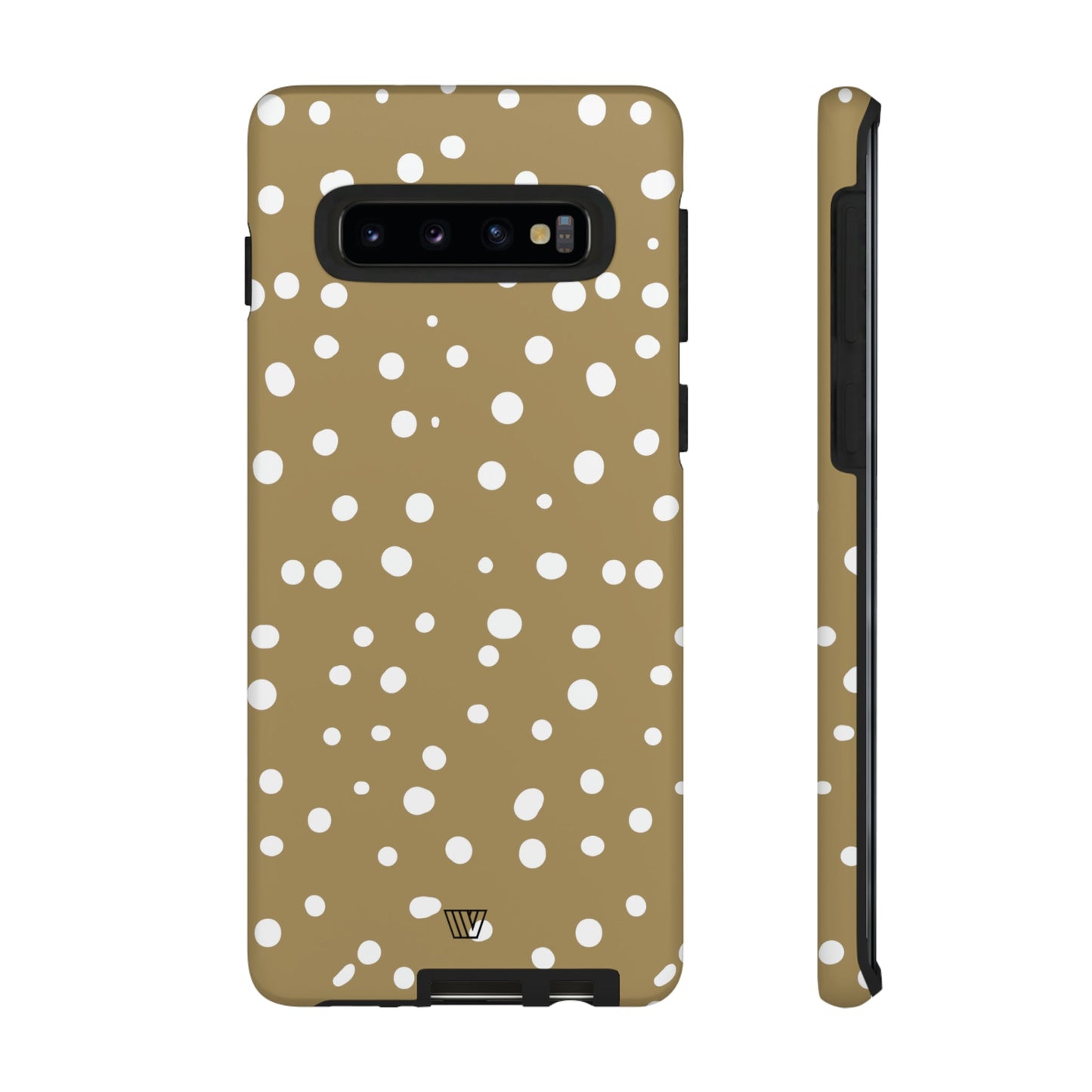 DARK BEIGE DOTS | Tough Phone Case