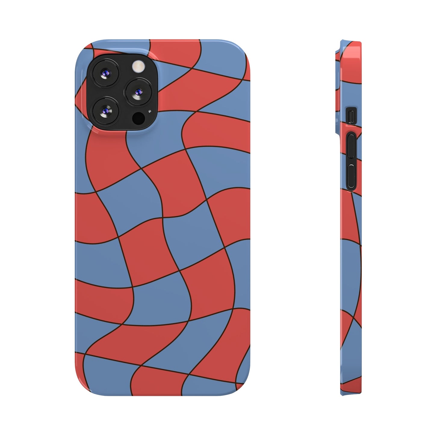 RETRO WAVY CHECKERBOARD  | Slim iPhone Case