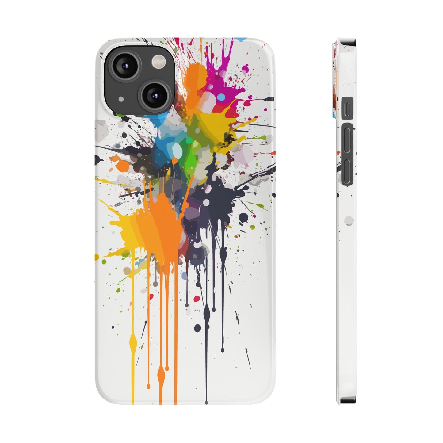 PAINT SPLATTER WHITE | Slim iPhone Case