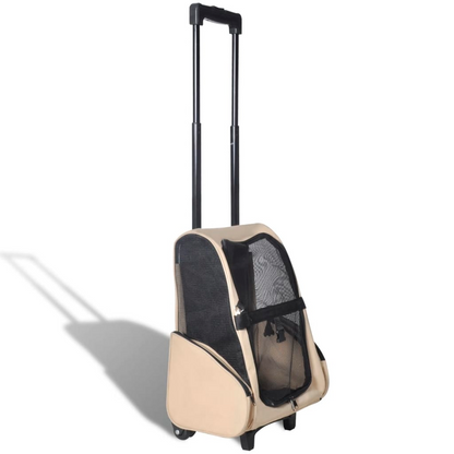 vidaXL Foldable Multipurpose Pet Trolley Beige