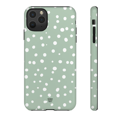 PASTEL GREEN DOTS | Tough Phone Case