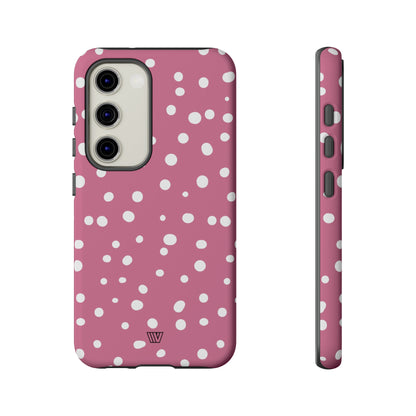 BLUSH RED DOTS | Tough Phone Case