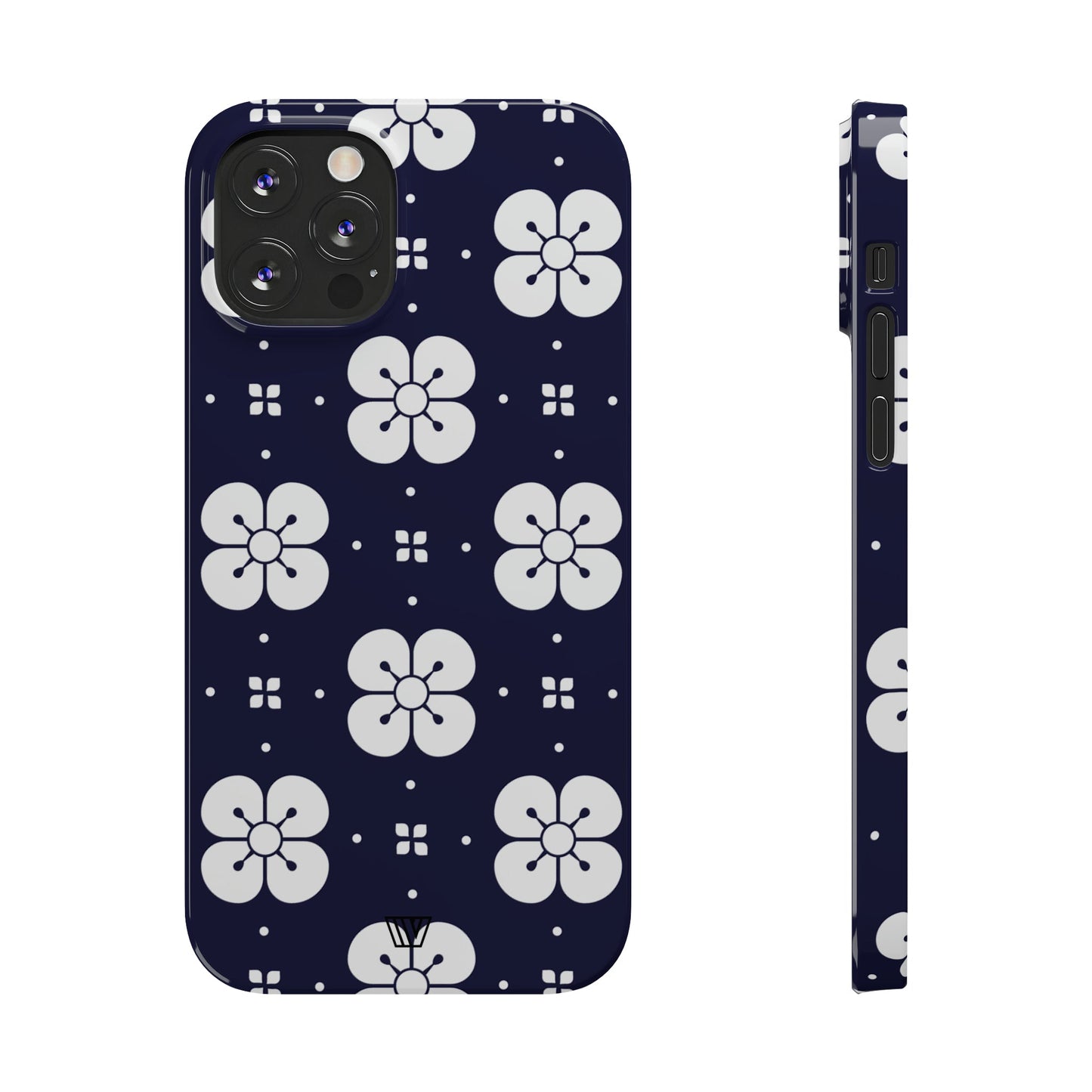 GEOMETRIC FLOWER BLUE | Slim iPhone Case