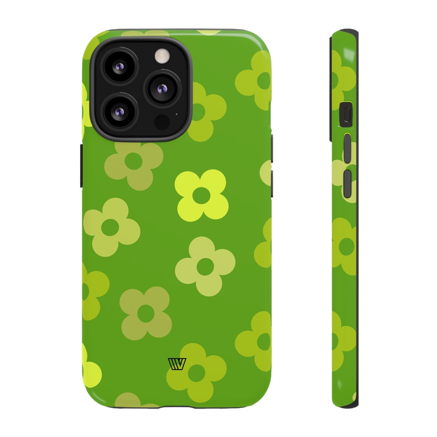 GREEN RETRO FLOWERS | Tough Phone Case