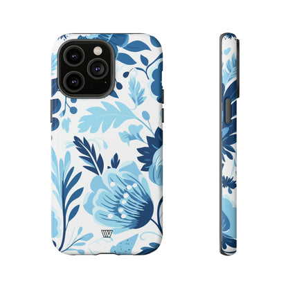 BLUE WHITE FLOWERS | Tough Phone Case