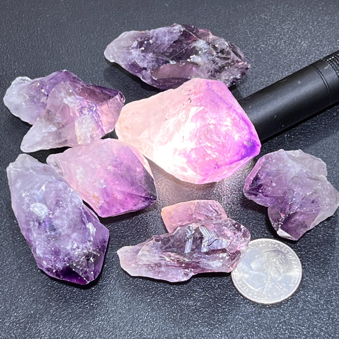 Large Purple Amethyst Crystal Points Rough Raw Gemstone Decor Supply