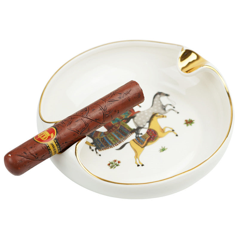 Bone Ceramic Cigar Ashtray