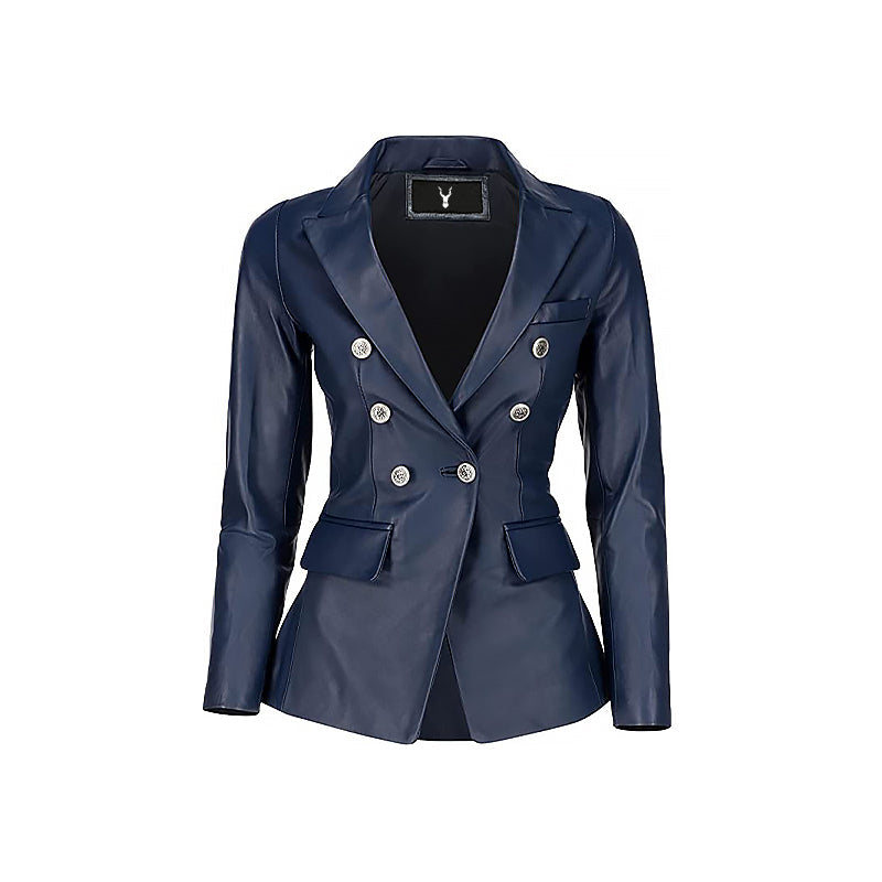 Women's Fancy Style Double Breasted Blazer Jacket