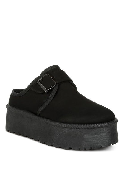 Mayfield Buckle Strap Fur Platform Classic Slip-On