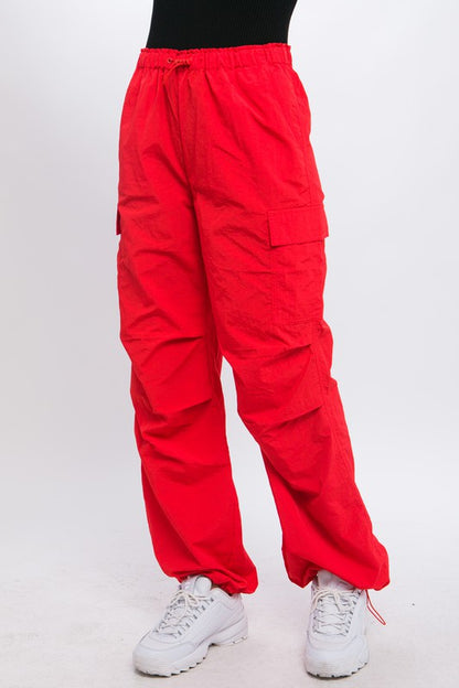 Loose Fit Parachute Cargo Pants