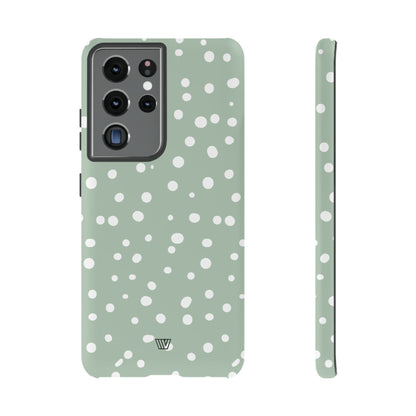 PASTEL GREEN DOTS | Tough Phone Case