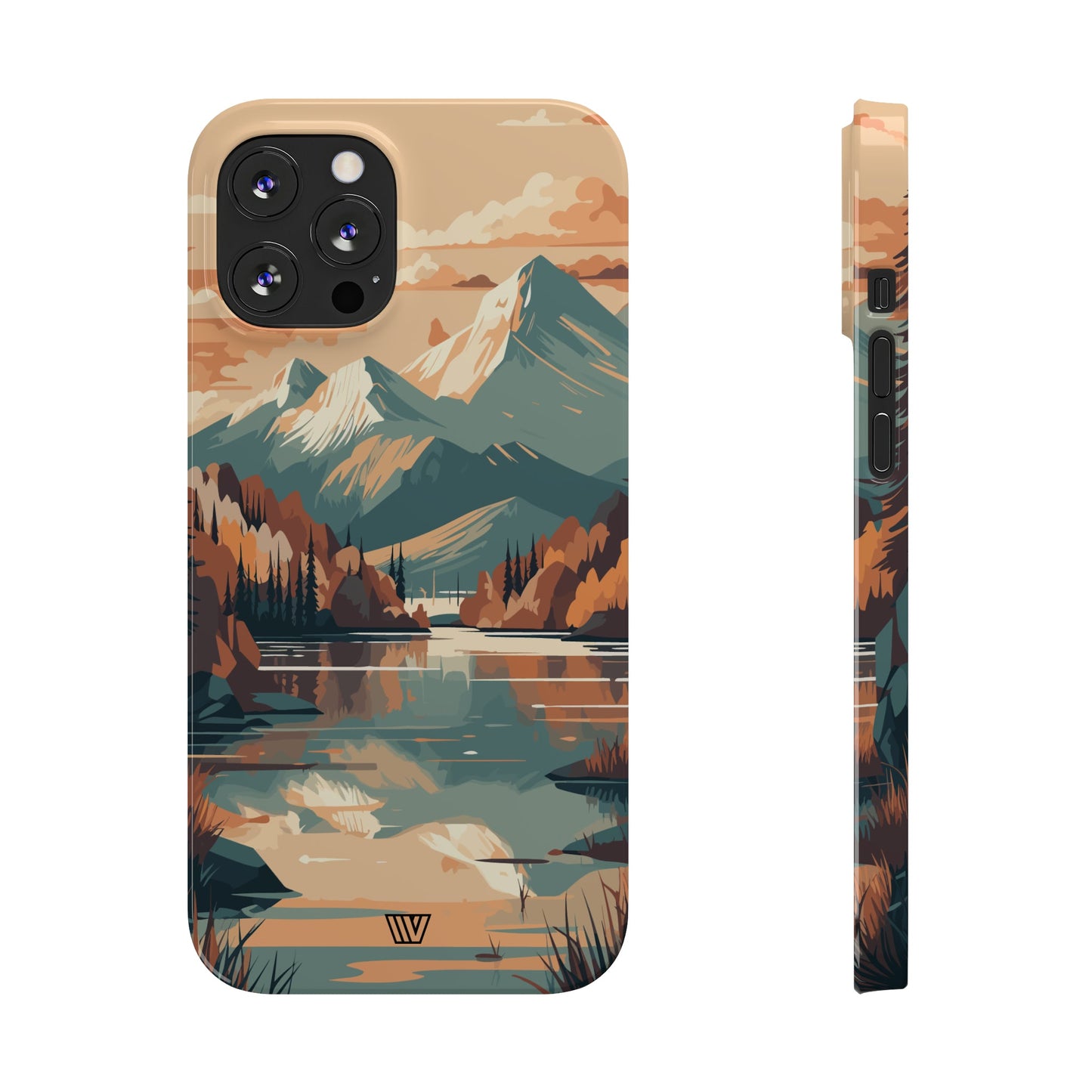 FALL MOUNTAIN RIVER LANDSCAPE | Slim iPhone Case