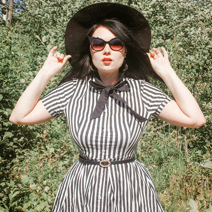 Striped Vintage Dress - Winery Collection