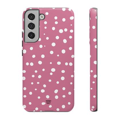 BLUSH RED DOTS | Tough Phone Case