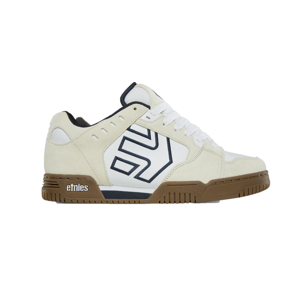 ETNIES 4101000537 153 FAZE MN`S (Medium) White/Navy/Gum Nubuck & Synthetic Skate Shoes