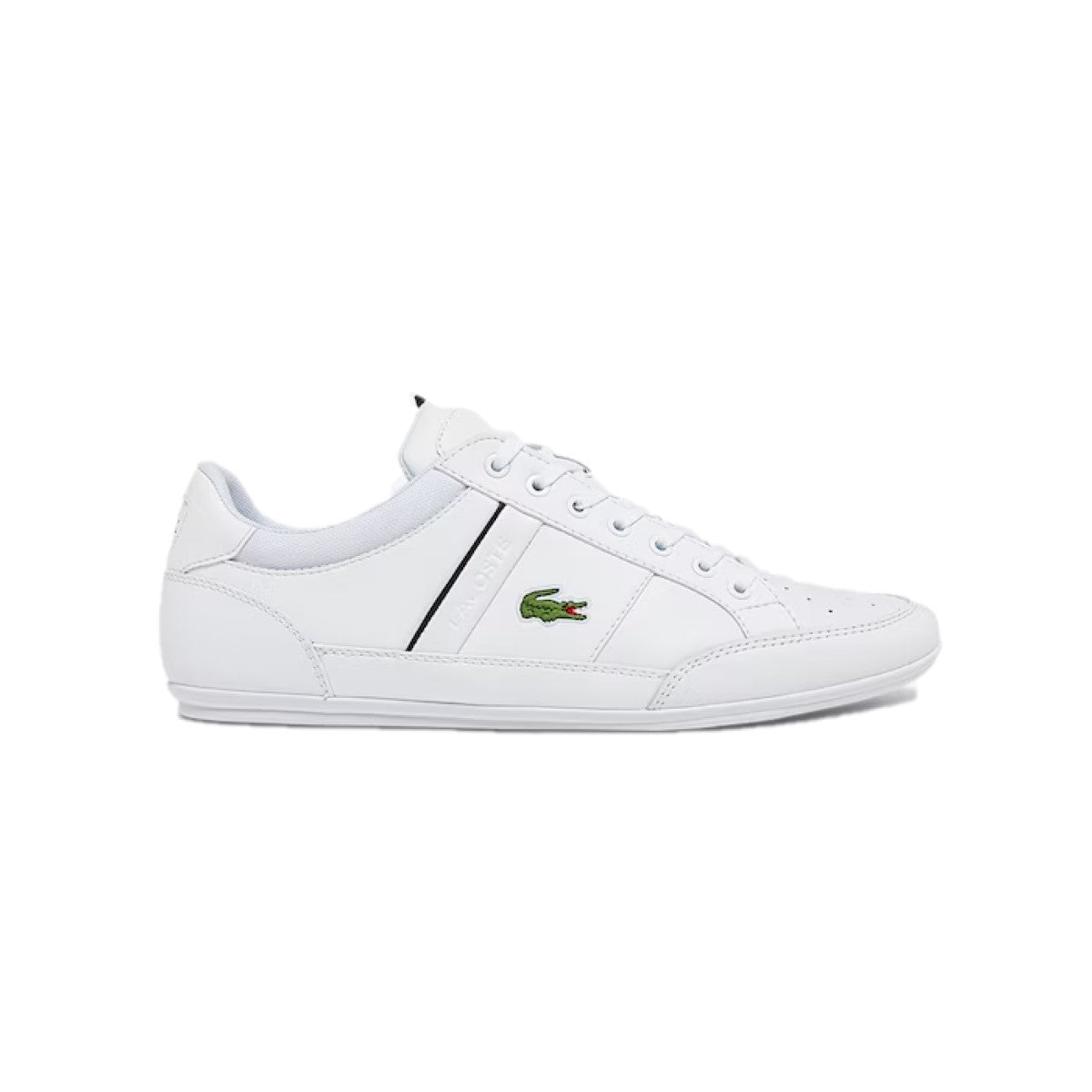 LACOSTE 7-42CMA0014147 CHAYMON 0121 1 MN'S (Medium) White/Black Synthetic &  Leather Lifestyle Shoes