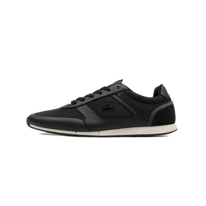 LACOSTE 7-44CMA0030312 MENERVA 222 1 MN'S (Medium) Black/White Leather Lifestyle Shoes